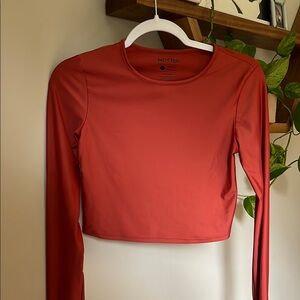 Mott50 Classic Swing Red Crop Long Sleeve